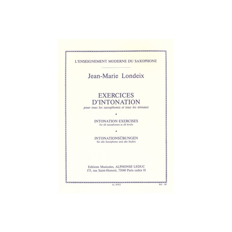 9790046289125AL28912 Exercices D'Intonation