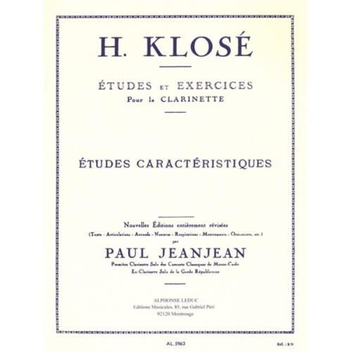 9790046059636AL5963 Etudes Et Exercices Pour La Clarinette