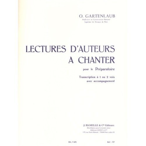 9790230794510ALHA009451 Lectures d'auteurs à chanter pour le préparatoire