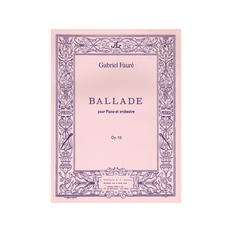9790570692170ALHA09051 Ballade Op.19