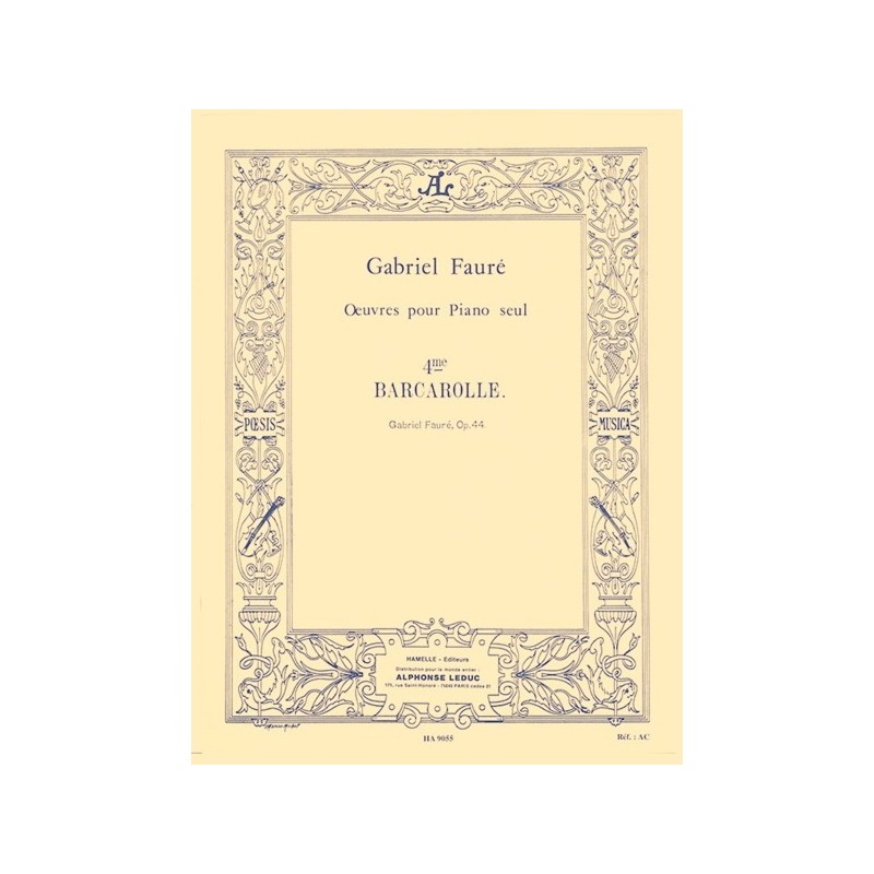 9790230790550ALHA09055 Barcarolle For Piano No.4 In A Flat Op.44