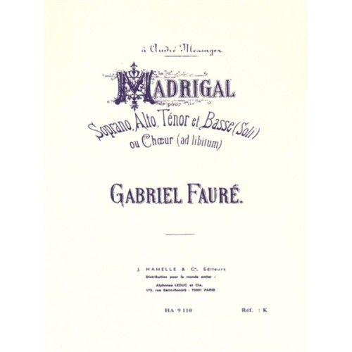 9790230791106ALHA09110 Madrigal Op.35