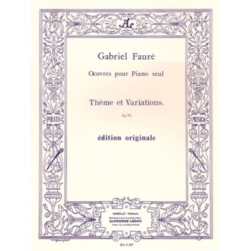 9790230793476ALHA09347 Thème et Variations Op. 73 pour piano seul