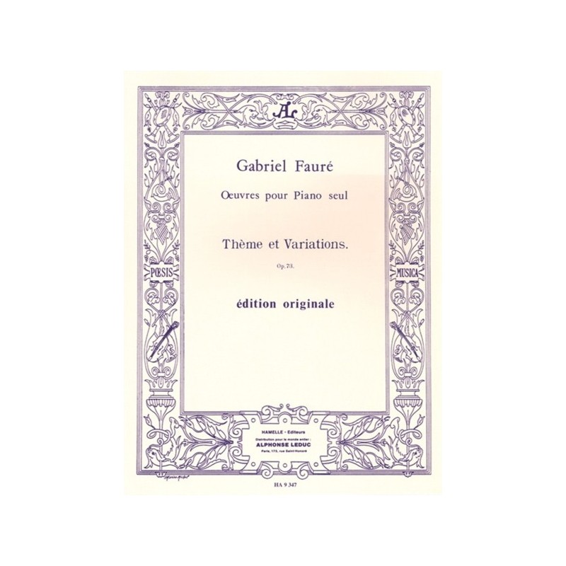 9790230793476ALHA09347 Thème et Variations Op. 73 pour piano seul