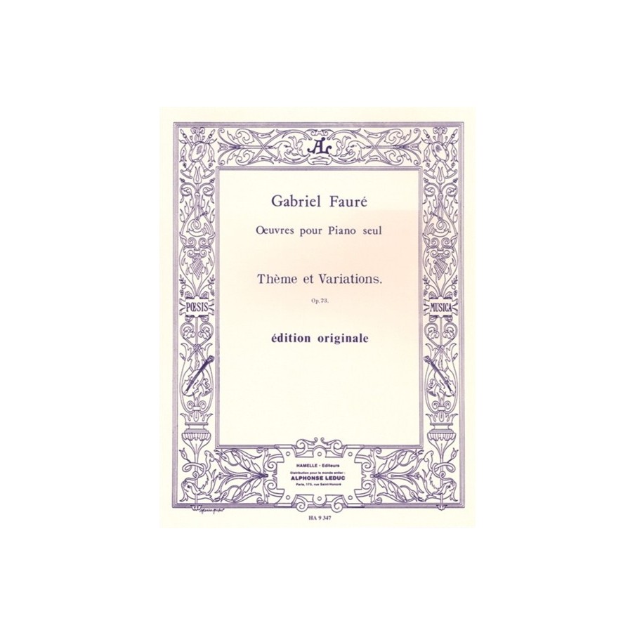 9790230793476ALHA09347 Thème et Variations Op. 73 pour piano seul