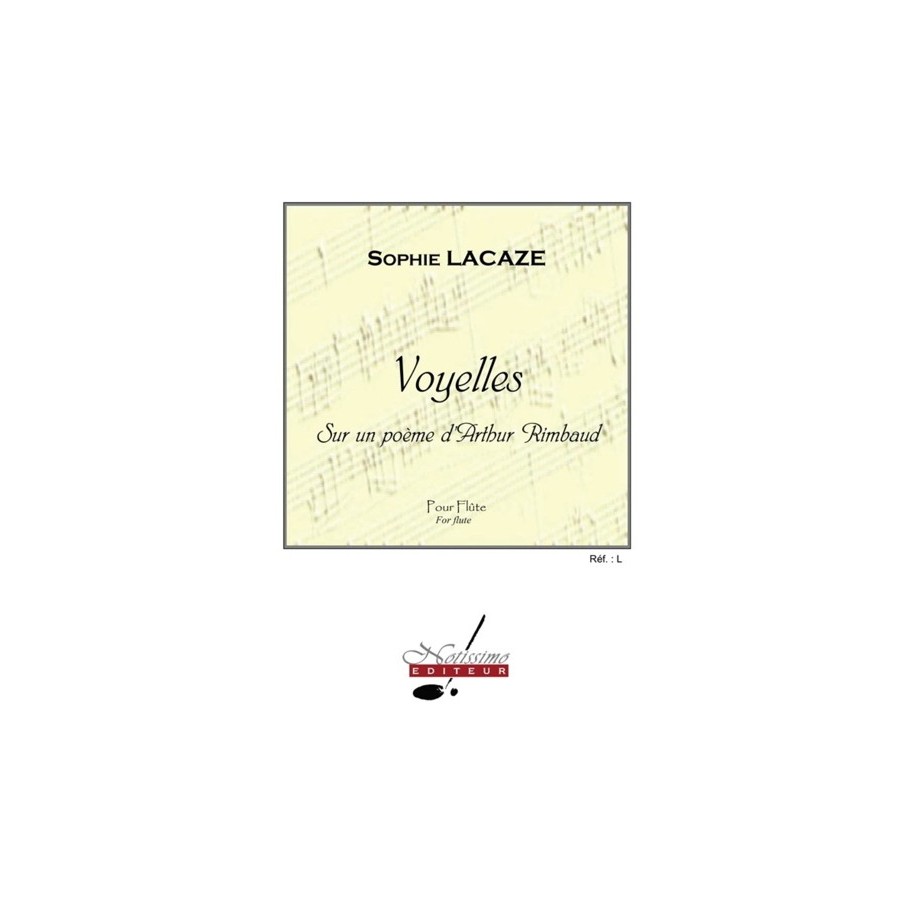 9790560384993ALNT14451Z Voyelles - sur un poème d'Arthur Rimbaud