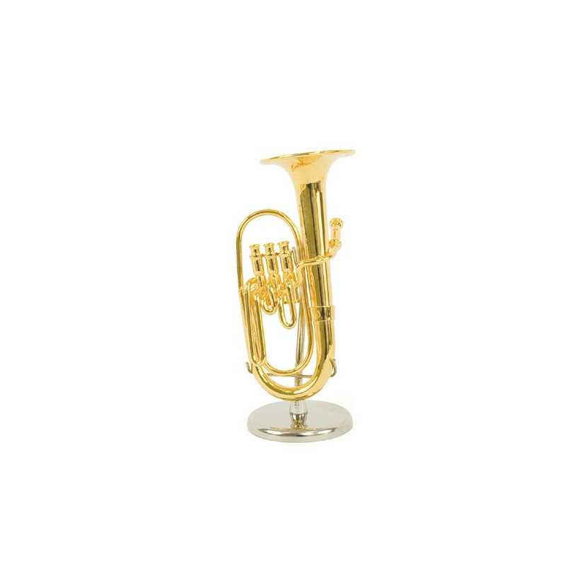 Tuba Miniature en Laiton Doré