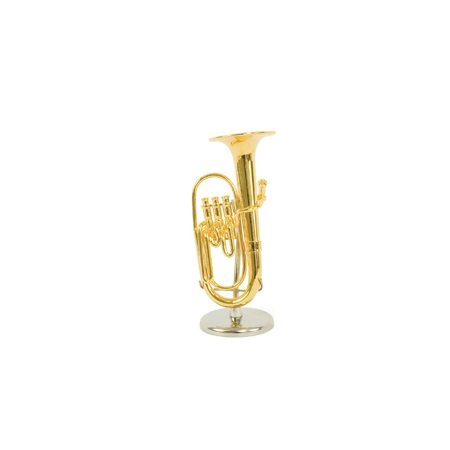 Tuba Miniature en Laiton Doré