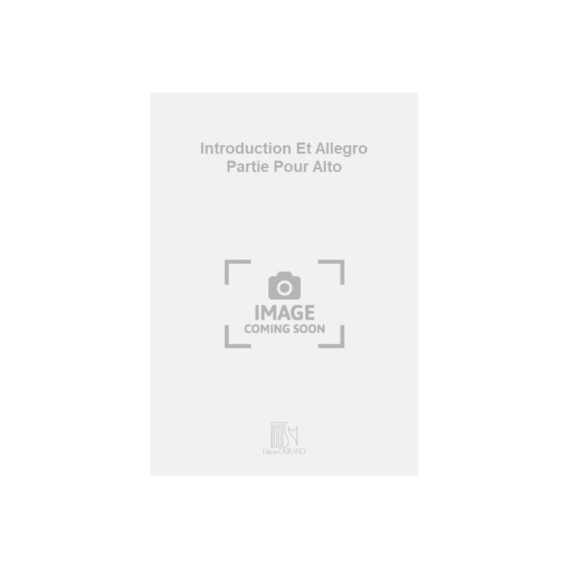 9790044074693DR_00673903 Introduction Et Allegro Partie Pour Alto