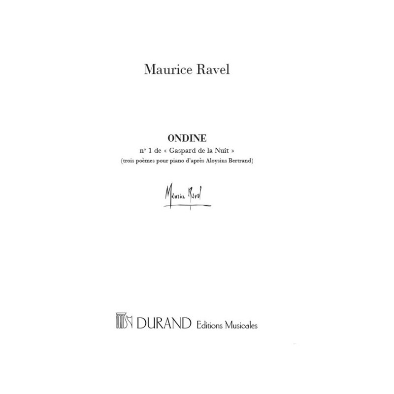 9790044074846DR_00720701 Ondine Extrait De Gaspard De La Nuit 3 Poemes Pour