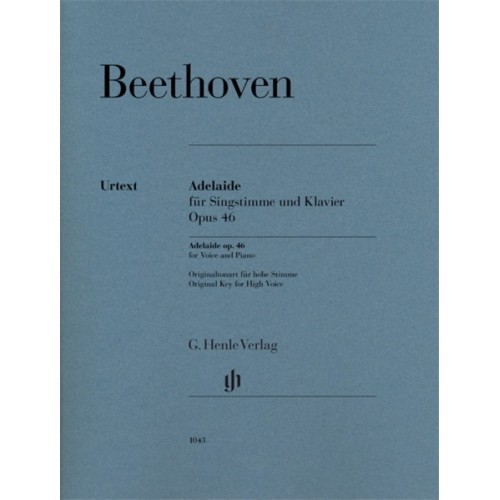 9790201810430HN1043 Adelaide Op.46 Voice & Piano Urtext
