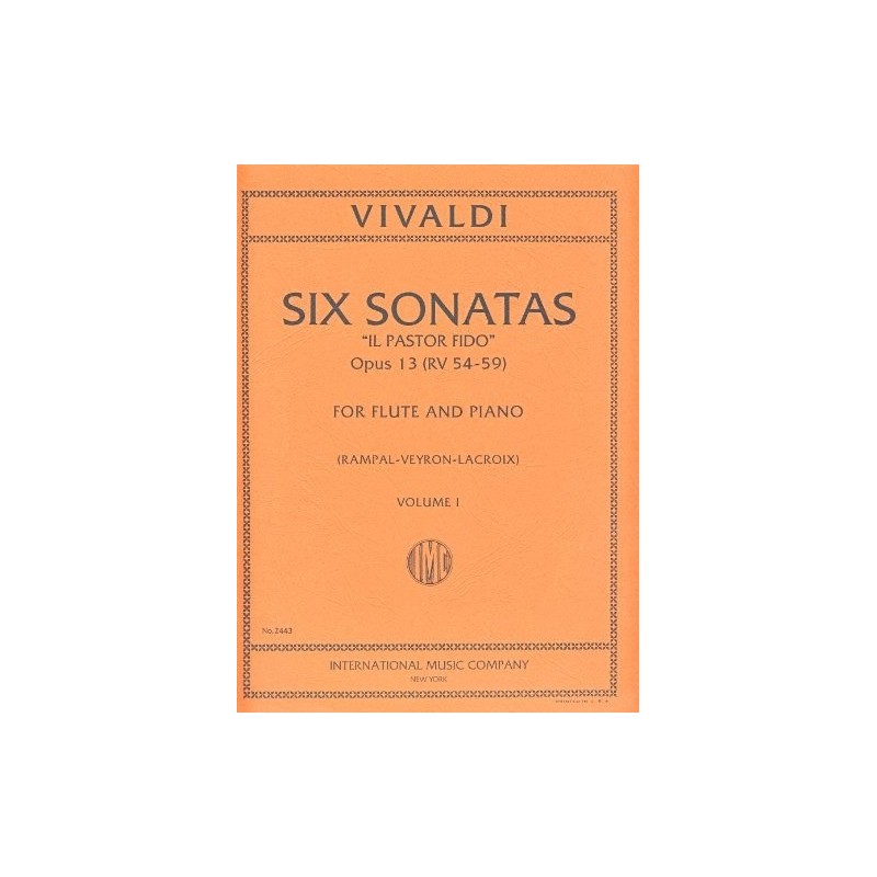 9790220419249IMC2443 Sonate (Pastor Fido)Op.13 Vol.1