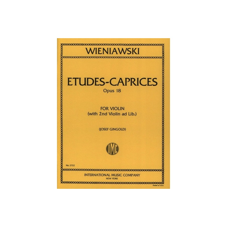 9790220421112IMC2722 Studi-Capriccio Op. 18 (Ii Vn Ad Lib.) (Gingold)