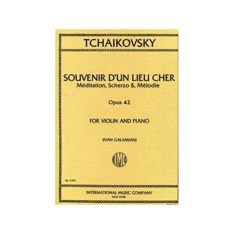 9790220424113IMC3193 Souvenir D'un Lieu Cher, Opus 42 (Galamian)
