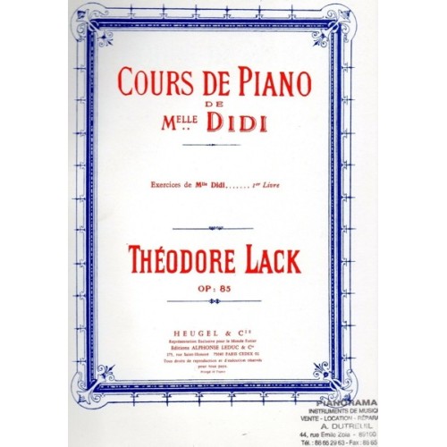 Cours de Piano de Mlle Didi Exercices vol. 1 Piano 