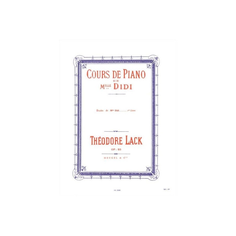 Cours de Piano etudes de Melle Didi op. 85 Vol. 1 