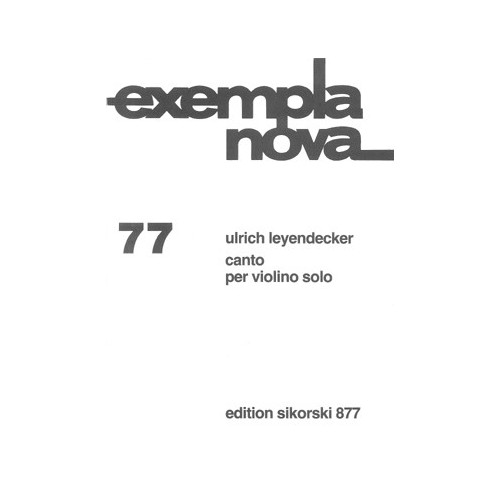 9790003015644SIK0877 Canto per violino solo