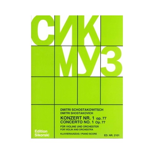9790003016818SIK2101 Violin Concerto No.1 Op.77