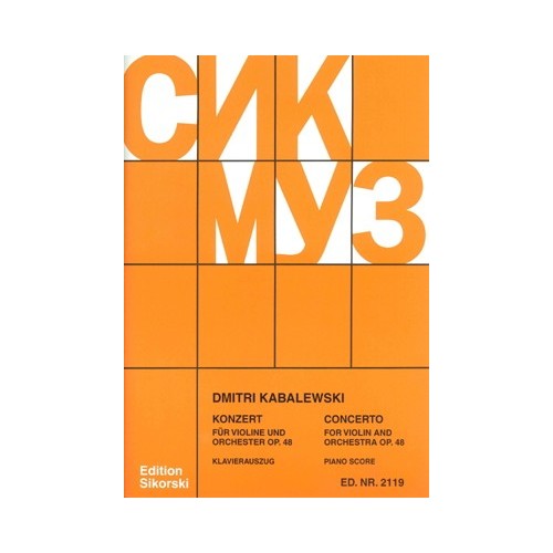 9790003031965SIK2119 Konzert für Violine und Orchester op.48