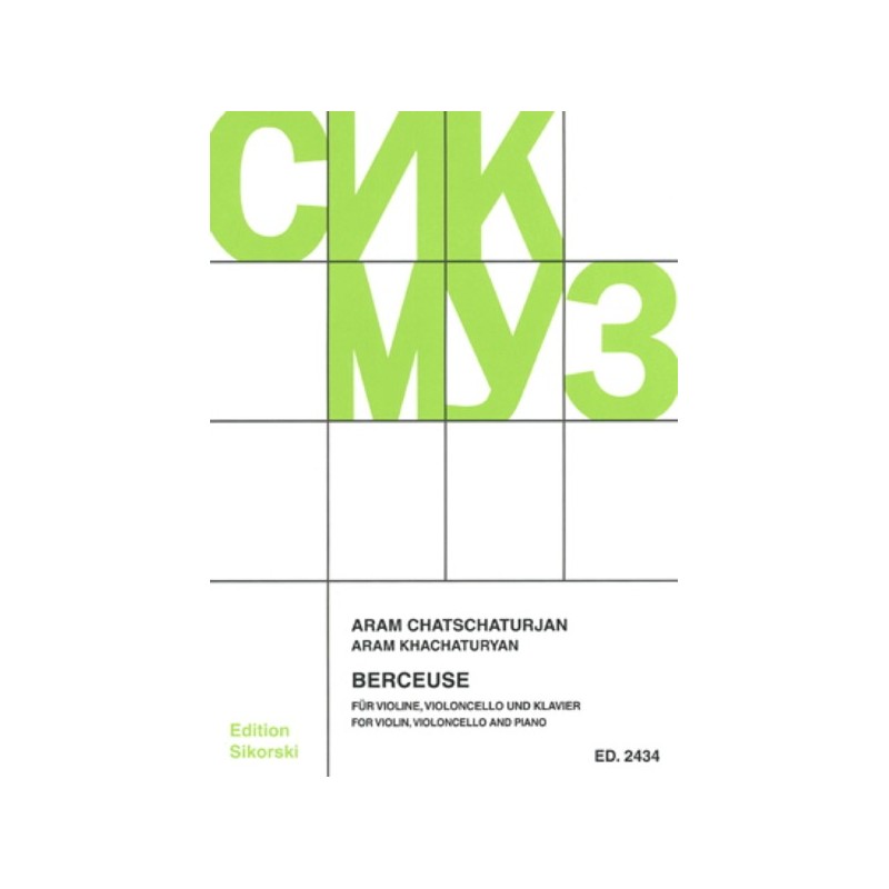 9790003040219SIK2434 Berceuse For Violin Violoncello And Piano