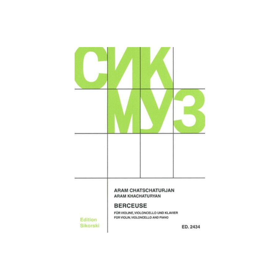 9790003040219SIK2434 Berceuse For Violin Violoncello And Piano