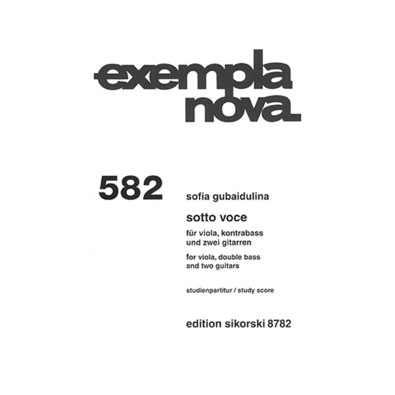 9790003040462SIK8782 Sotto voce