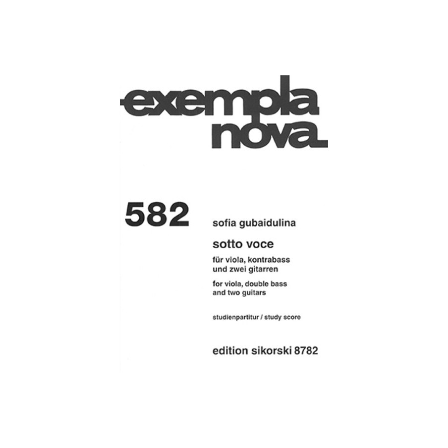 9790003040462SIK8782 Sotto voce