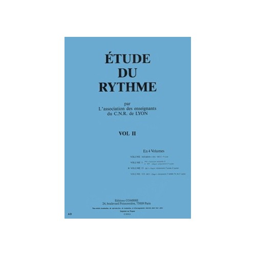 C.N.R. de Lyon - Etude du rythme Vol.2 