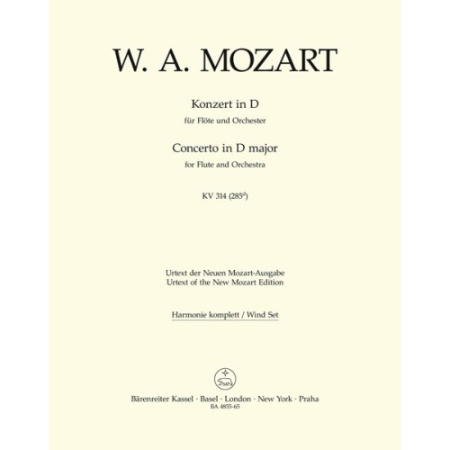 9790006457298BA4855-65 Flute Concerto In D K.314