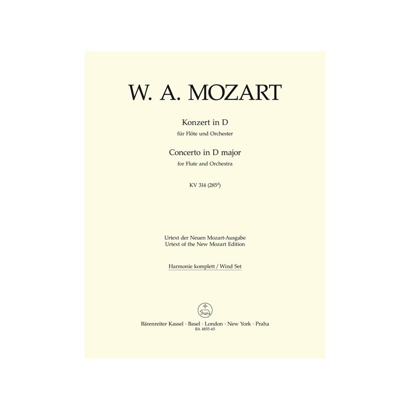9790006457298BA4855-65 Flute Concerto In D K.314