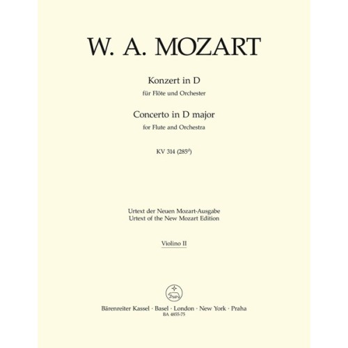 9790006457311BA4855-75 Flute Concerto In D K.314