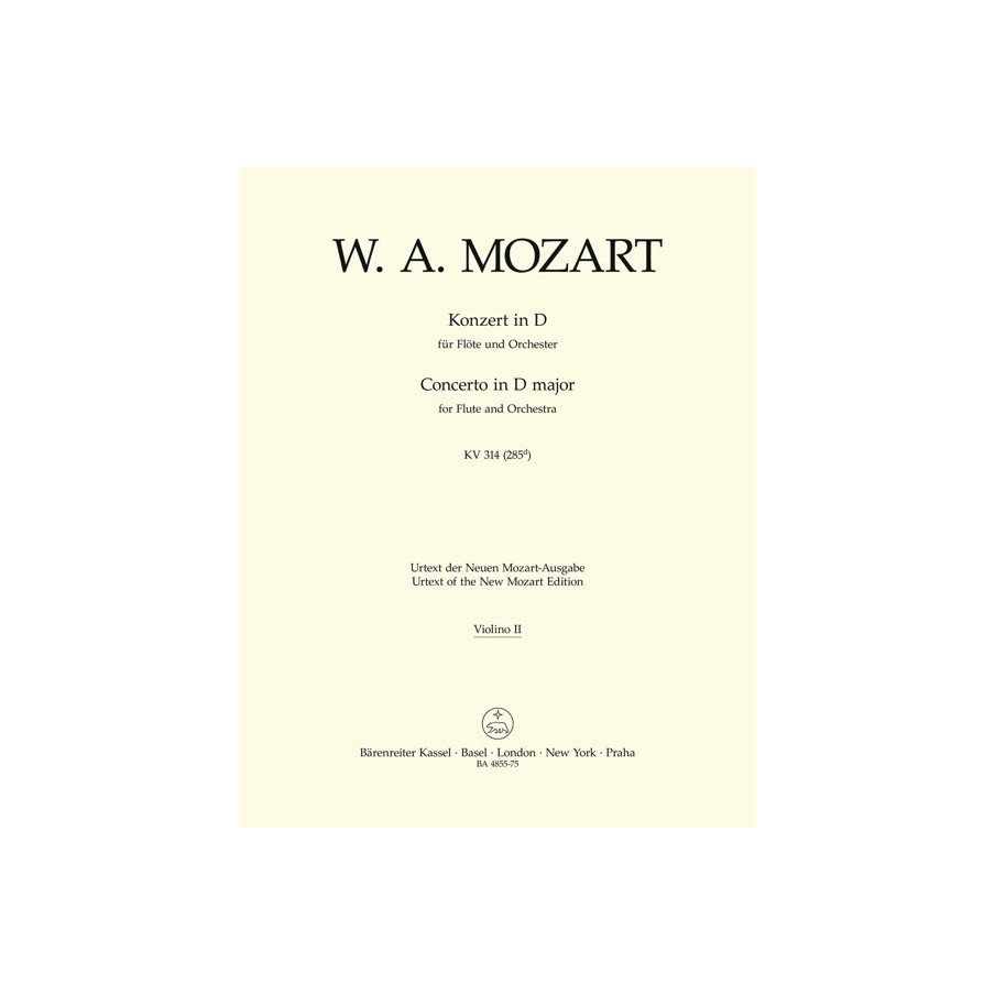 9790006457311BA4855-75 Flute Concerto In D K.314