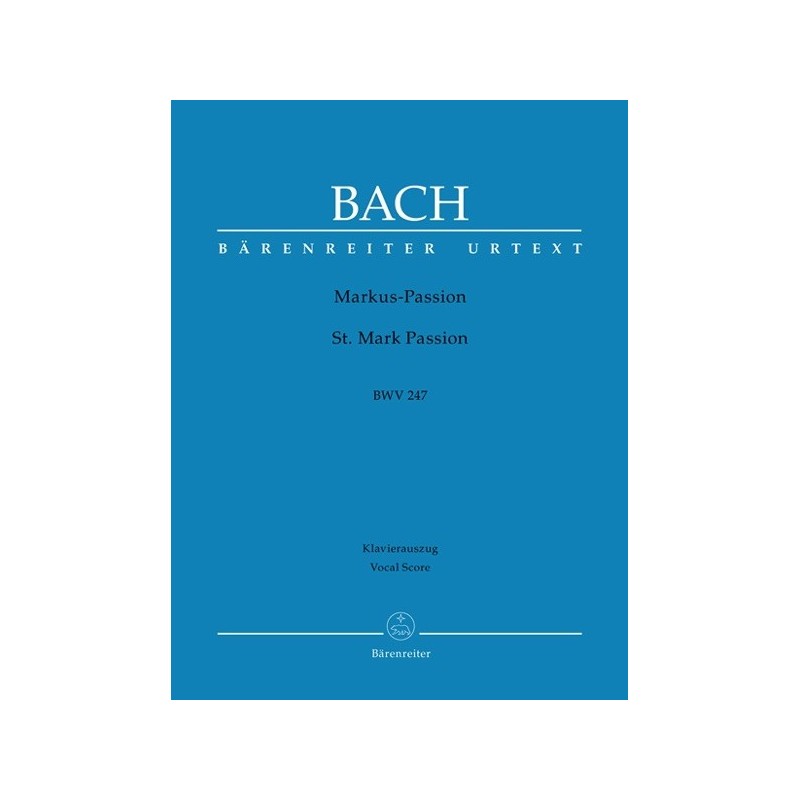 9790006501175BA5209A St Mark Passion BWV 247