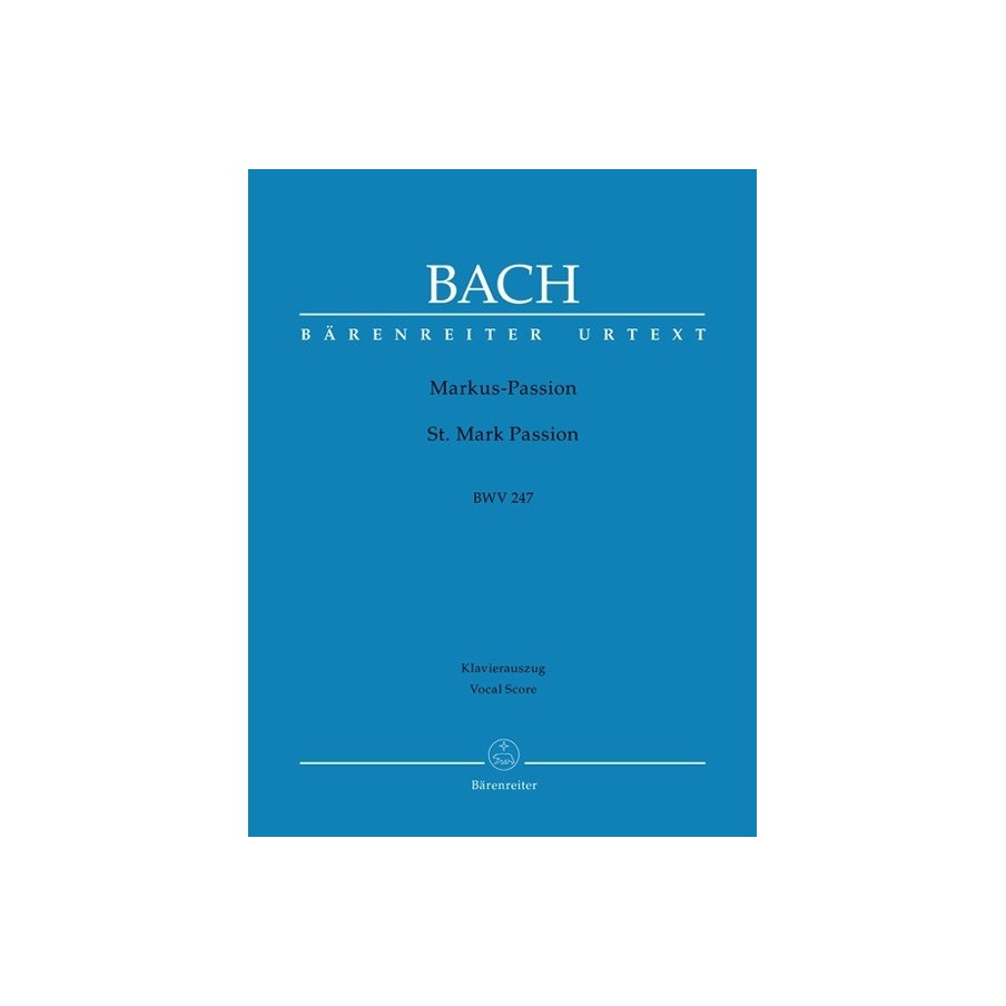 9790006501175BA5209A St Mark Passion BWV 247