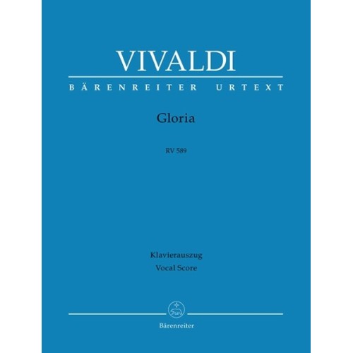 9790006538850BA7674A Gloria RV 589 (Vocal Score)