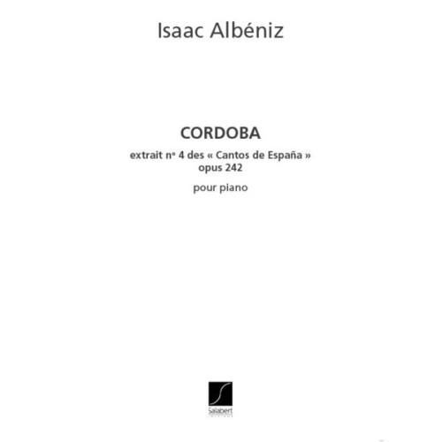 9790048021068SLB_00155000 Cordoba Chants D'Espagne N 4 Pour Piano