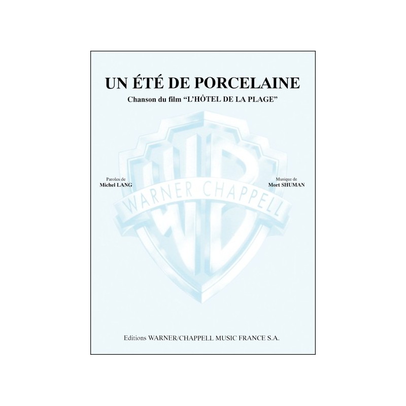 9788850706716CARMF195 Été de Porcelaine (Du Film l'hotel de la Plage)