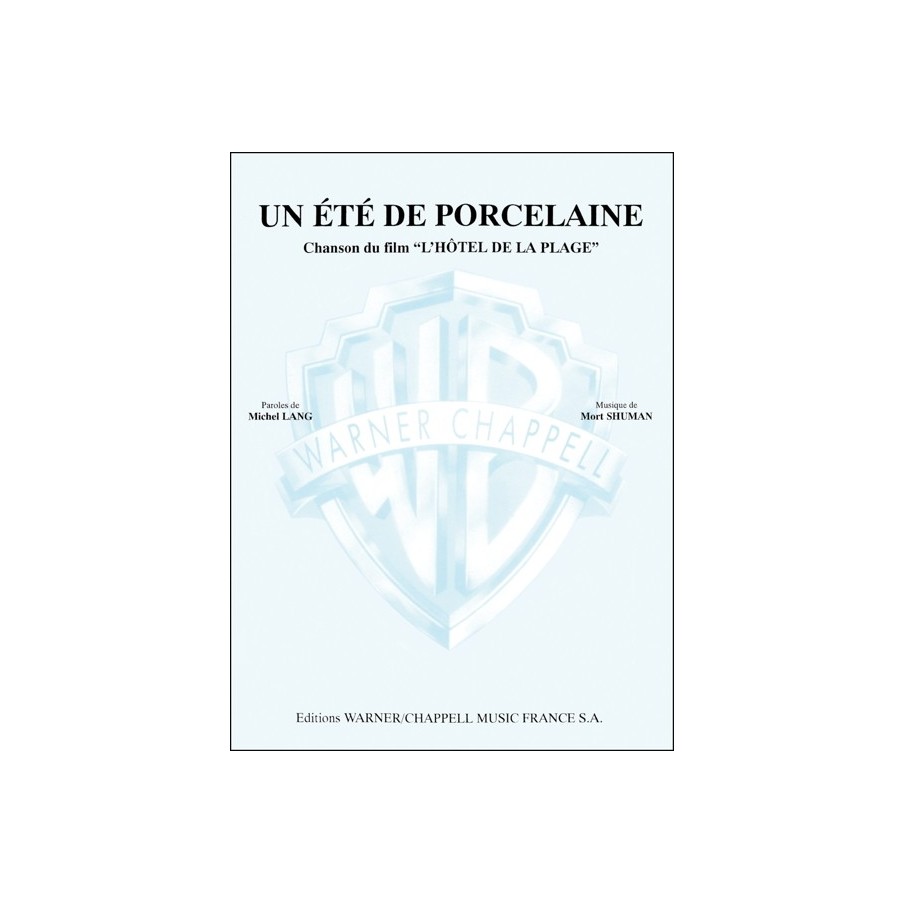9788850706716CARMF195 Été de Porcelaine (Du Film l'hotel de la Plage)