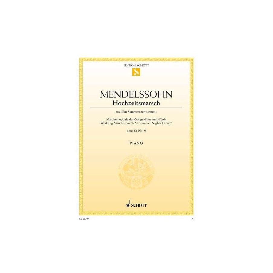 9790001089333ED0_6707 Marche nuptiale du &quot;Songe d'une nuit d'été&quot; op. 61/9