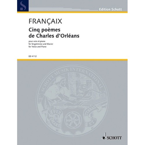9790001048668ED_4112 Cinq poèmes de Charles d'Orléans