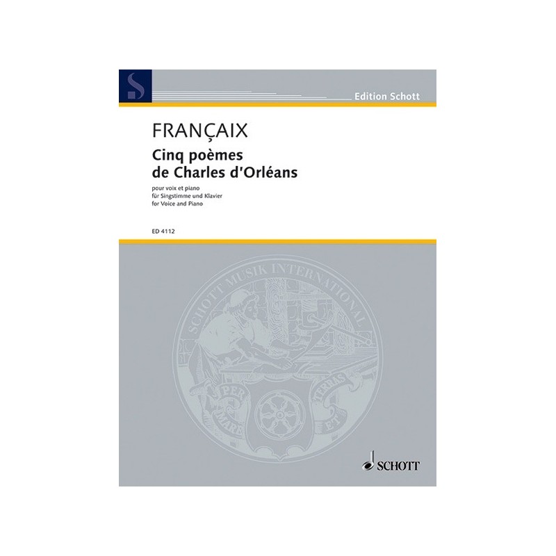 9790001048668ED_4112 Cinq poèmes de Charles d'Orléans