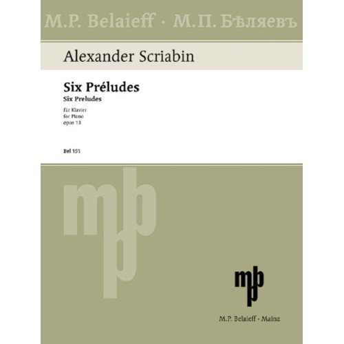 9790203000334151 BEL Six Préludes op. 13