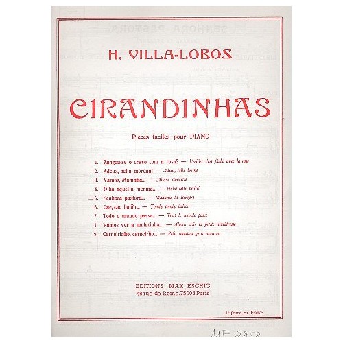 9790045014735ME_00285800 Villa-Lobos Cirandinhas N 5 Piano (Senhorea