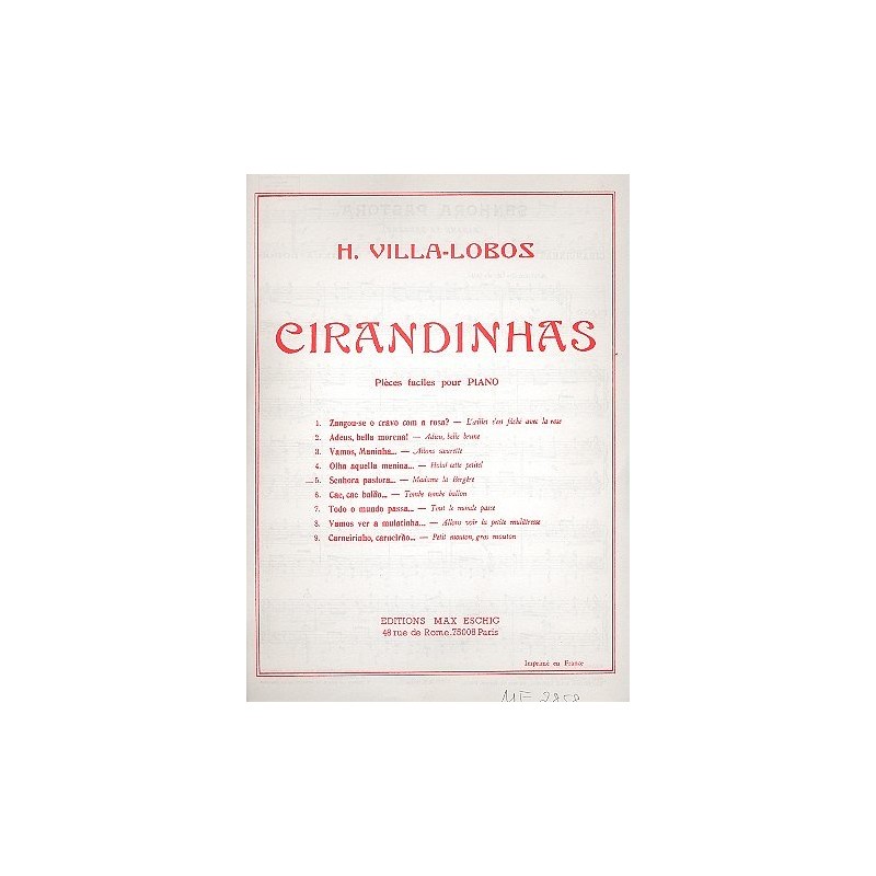 9790045014735ME_00285800 Villa-Lobos Cirandinhas N 5 Piano (Senhorea