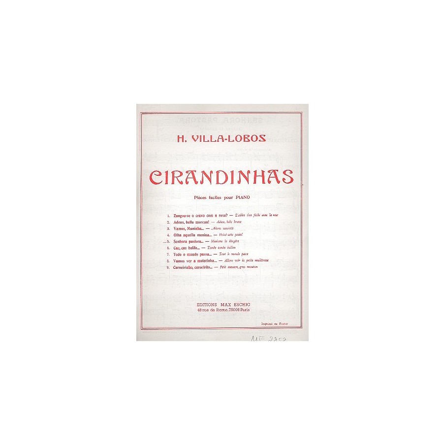 9790045014735ME_00285800 Villa-Lobos Cirandinhas N 5 Piano (Senhorea
