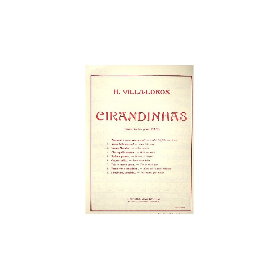 9790045014711ME_00285600 Villa-Lobos Cirandinhas N 3 Piano (Vamos