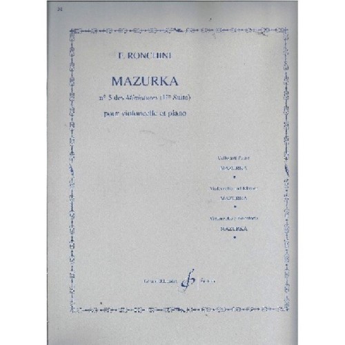 9790043937654GBCC956 Mazurka Nø5 Des Miniatures (1Ere Suite)