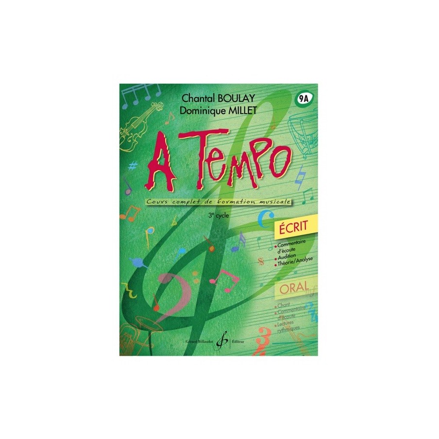 9790043095095GB9509 A Tempo - Partie Ecrite - Volume 9a