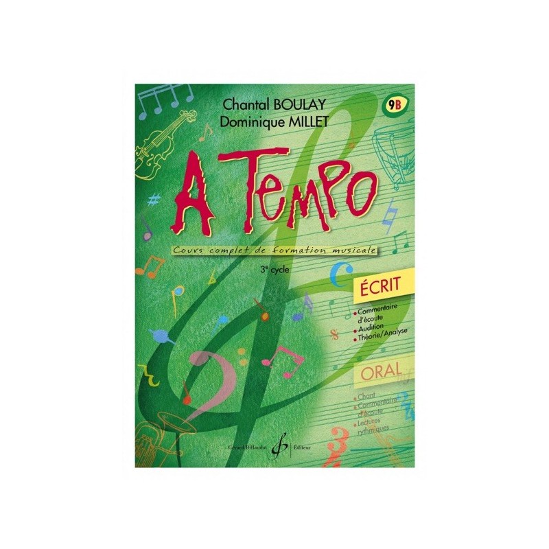9790043096016GB9601 A Tempo - Partie Ecrite - Volume 9 B