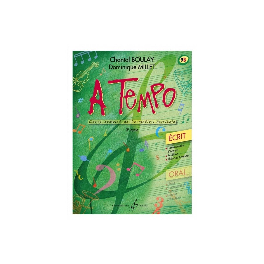 9790043096016GB9601 A Tempo - Partie Ecrite - Volume 9 B